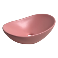 Раковина накладная (48х30,5) Gid Lago, 9133pkm розовый матовый