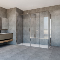 Душевой уголок Vincea  Garda VSR-1G21020CL (200х100)  хром, стекло прозрачное