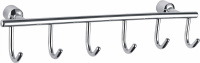 Вешалка с 6 крючками для ванной WONZON & WOGHAND, хром WW-9382-6