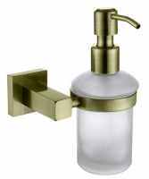 Дозатор для жидкого мыла настенный (стекло) бронза (латунь) (KH-4310)