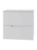 Тумба с раковиной подвесная Orange Line Li-60Tuw+Ra белый матовый