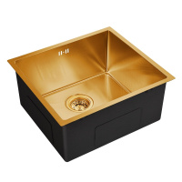 Кухонная мойка (48х43) EMAR EMB-114 PVD Nano Golden