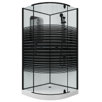 Душевая кабина (90х90) Grossman Classic GR271 распашная, черный, прозрачный