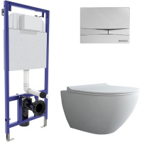 Комплект унитаза с инсталляцией Berges Wasserhaus Novum Rimless 043269