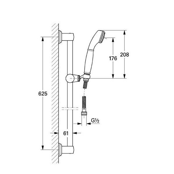 Душевой гарнитур Grohe Sinfonia 28975 000 (28975000) хромированный