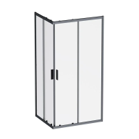 Душевой уголок (100х80) Am.Pm Gem W90G-403-100280-BT черный матовый