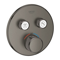 Термостат для встраиваемого монтажа на 2 выхода Grohe Grohtherm SmartControl 29119 AL0 (29119AL0) тёмный графит матовый Термостат для встраиваемого монтажа на 2 выхода Grohe Grohtherm SmartControl 29119 AL0 (29119AL0) тёмный графит матовый