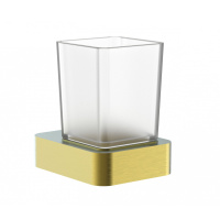 Стакан для зубных щеток с держателем WONZON & WOGHAND LOTTE, брашированное золото WW-8321-BG