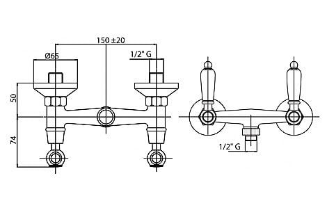 Смеситель для душа Cezares DIAMOND DIAMOND-DIF-03-Sw-N золото