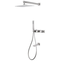 Душевой комплект ABBER Rund AF8717SP скрытого монтажа с изливом, сатин