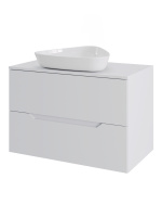 Тумба с раковиной подвесная 70 см, Orange Line Li-70TuwMDF+B07-500W белый