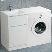 База под раковину напольная BelBagno LAVANDERIA-580/1200-2C-PIA-BL Bianco Lucido