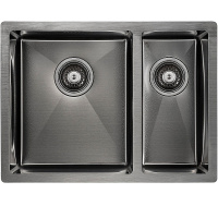 Кухонная мойка Paulmark  Zusat PM225944-GML вороненая сталь левая