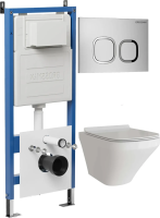 Комплект унитаза с инсталляцией Grossman Cosmo 97.4440S.02.110 с клавишей смыва