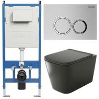 Комплект унитаза с инсталляцией Grossman Galaxy 97.4441BMS.01.110 с клавишей смыва