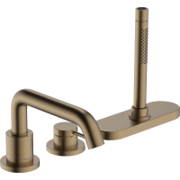 Смеситель на борт ванны 3 отвесртия Hansgrohe Tecturis S 73447140 шлифованная бронза