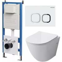 Комплект унитаза с инсталляцией Grossman  97.4411S.02.000 с клавишей смыва