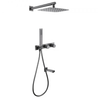 Душевой комплект ABBER Rund AF8717NG скрытого монтажа с изливом, никель