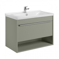 Тумба с раковиной Aquaton Хоуп 80 1A2873K0HP9D0 хаки