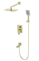 Душевая система встраиваемая WONZON & WOGHAND FIT, брашированное золото WW-88939009A- BG