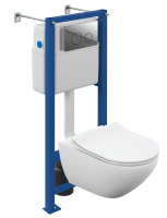 Комплект унитаза Cersanit Sreet Fusion Vortex DPL EO Slim с инсталляцией Vector 64578 