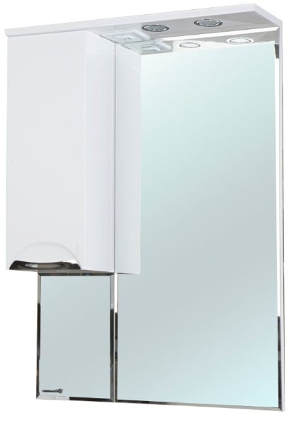 BELLEZZA Альфа-75 зеркало-шкаф белый лев./прав. (свет.)