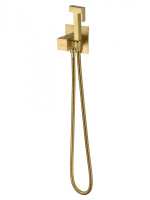 Смеситель с гигиеническим душем и термостатом встраиваемый WONZON & WOGHAND, брашированное золото WW-88829910-BG