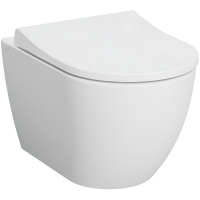 Подвесной унитаз безободковый Vitra Mia Round SmoothFlush 7510B003-0075 без сиденья