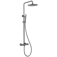 Душевая стойка ABBER Wasser Kreis AF8160NG с термостатом без излива, никель Душевая стойка ABBER Wasser Kreis AF8160NG с термостатом без излива, никель