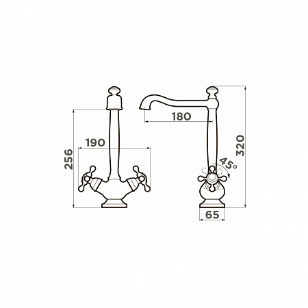 Смеситель для кухонной мойки OMOIKIRI KAGOSHIMA-C OKAG-CR-35 OKAG-CR-35