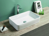 Раковина керамическая накладная (58x37) Art&Max AM-7655-X белый