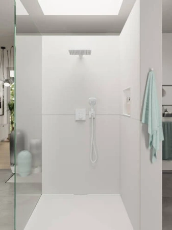 Верхний душ с кронштейном Hansgrohe Raindance E 300 AIR 1jet 26238700 белый матовый