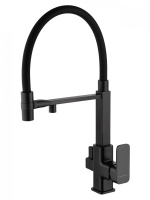 Смеситель для кухни с гибким изливом и подключением фильтра WONZON & WOGHAND, черный матовый WW-88458012-MB Смеситель для кухни с гибким изливом и подключением фильтра WONZON & WOGHAND, черный матовый WW-88458012-MB