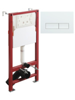 Инсталляция для подвесного унитаза Agger ACC500+APB0288 клавиша смыва белый глянец