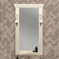 Зеркало Opadiris Риспекто 55 00-00007053  слоновая кость, с выключателем, без светильника