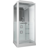 Душевая кабина (90х100) Grossman  GR126 распашная, белый, прозрачный