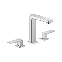 Смеситель для раковины на 3 отверстия с донным клапаном Push-Open Hansgrohe Metropol 32515000 хром