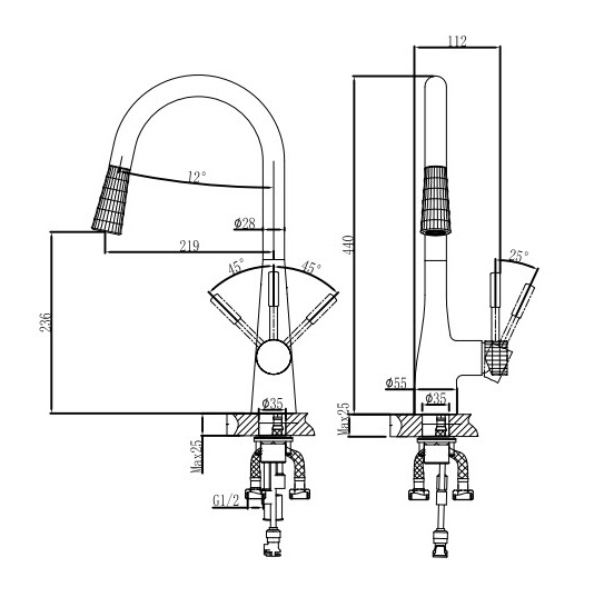 Смеситель для кухни D&K Rhein.Schiller (DA1462517A)