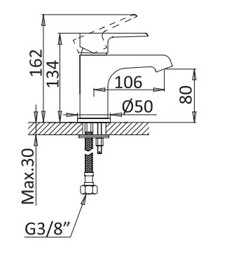Смеситель для раковины Cezares Nautic NAUTIC-LS1-01-W0