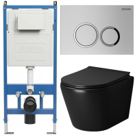 Комплект унитаза с инсталляцией Grossman Galaxy 97.4478BMS.01.110 с клавишей смыва