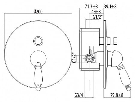 Накладная панель для ванны/душа Gattoni Orta 2734/27ESVO Накладная панель для ванны/душа Gattoni Orta 2734/27ESVO