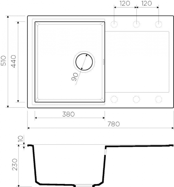 Мойка для кухни Omoikiri Daisen 78-LB-SA 4993693