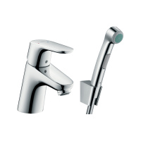 Смеситель для раковины с гигиеническим душем, без донного клапана Hansgrohe Focus E2 31926000 хром
