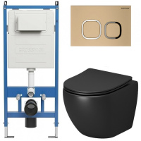 Комплект унитаза с инсталляцией Grossman Cosmo 97.4455BMS.02.310 с клавишей смыва