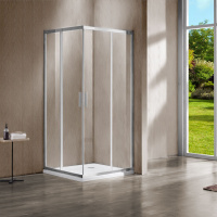 Душевой уголок Vincea  Garda VSS-1G9010CL (100х90)  хром, стекло прозрачное