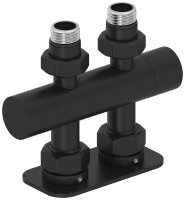 Вентиль Сунержа прямой EU50 (2 х G 1/2" НР х G 3/4" НГ) 31-1417-1234 черный матовый