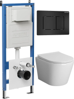 Комплект унитаза с инсталляцией Grossman Classic 97.4478SQ.04.21M с клавишей смыва