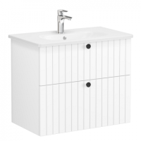 Тумба с раковиной Vitra Root Groove 80 см 69436, белый