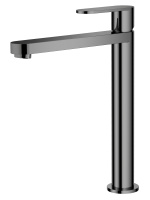 Смеситель для накладной раковины однорычажный высокий Agger Sweet A2712155 оружейная сталь матовая