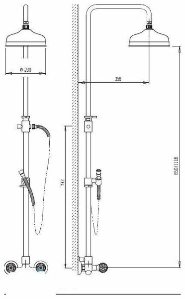 Душевая система Cezares Royal Palace ROYAL PALACE-CD-03/24-MS Душевая система Cezares Royal Palace ROYAL PALACE-CD-03/24-MS